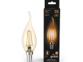 Лампа светодиодная Filament Свеча на ветру E14 5Вт 2700К Golden GAUSS 104801005