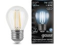 Лампа светодиодная Filament Шар E27 7Вт 4100К GAUSS 105802207