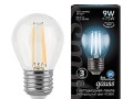 Лампа светодиодная Filament Шар E27 9Вт 4100К GAUSS 105802209