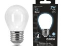Лампа светодиодная Filament Шар E27 5Вт 4100К OPAL GAUSS 105202205